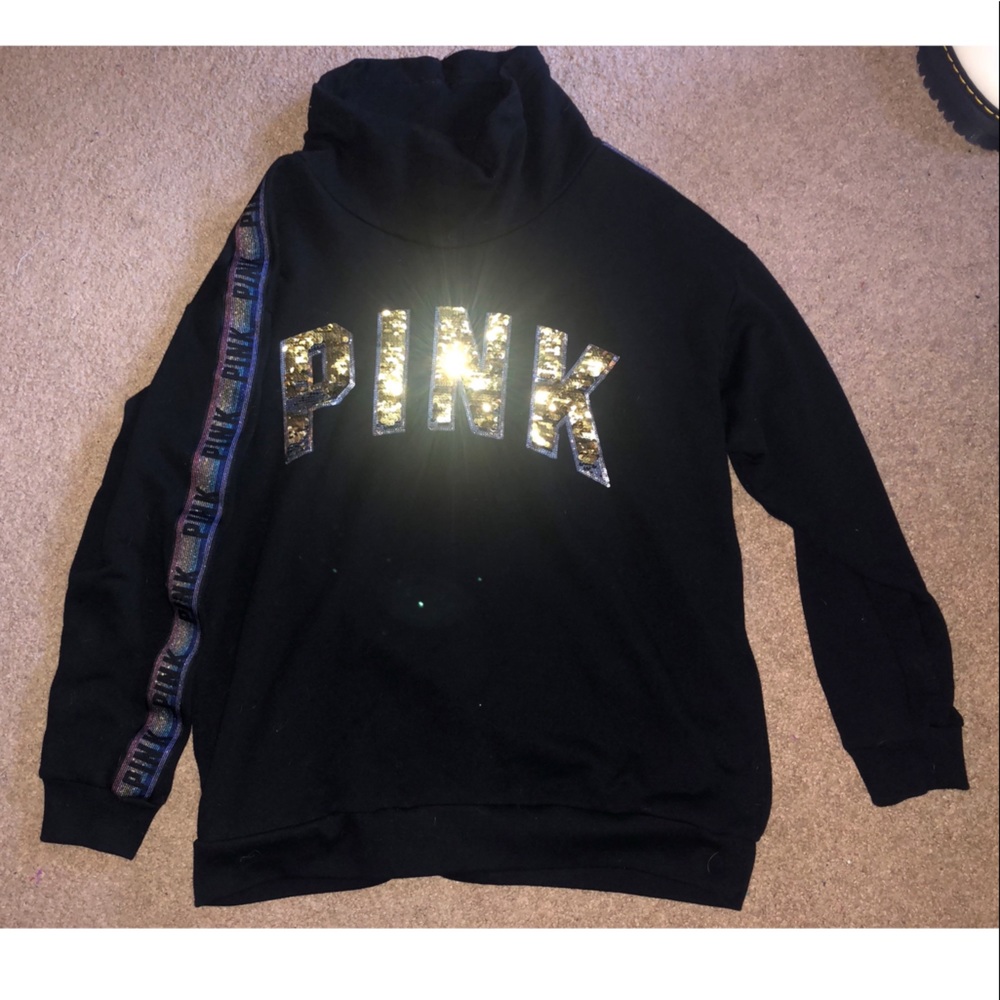 Pink/victorias secret hoodless hoodie oversized medium!